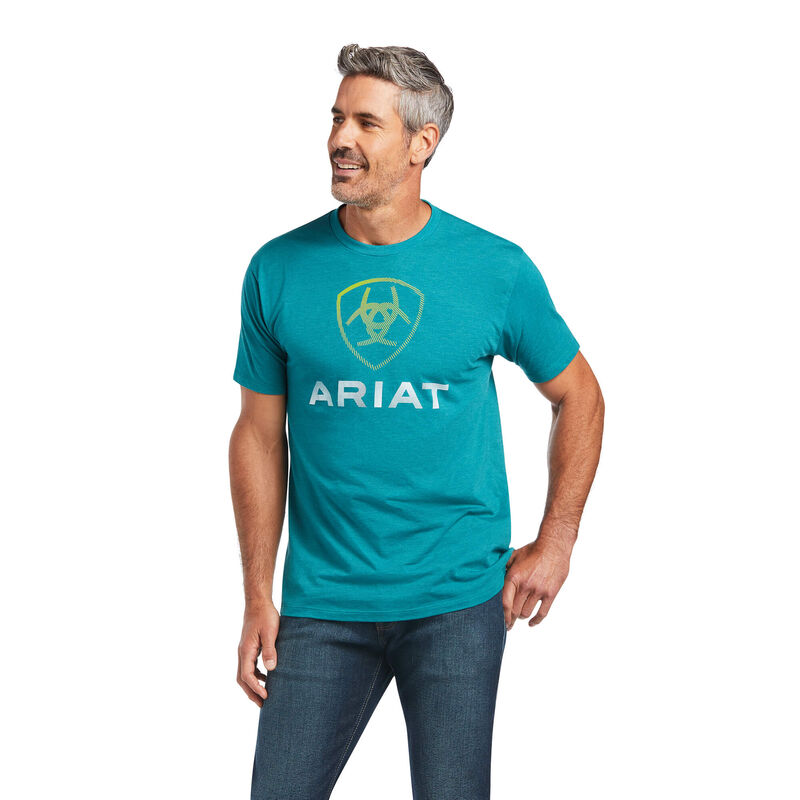 Camisetas Ariat Blends Turquesa Hombre - Chile 963-TXBNZF